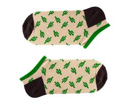 Фото - Бежевые короткие носки SOX "Пьяный кактус" - Men box