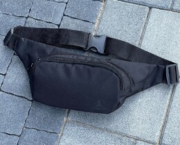 Фото - Поясная сумка Intruder тканевая черная на два отделения - Men box