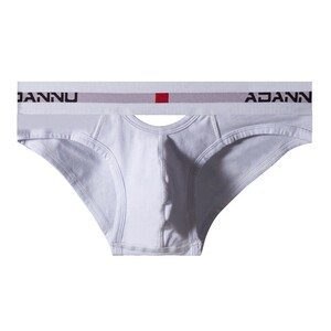 Фото - Слипы от бренда Adannu белые с пикантными разрезами - Men box