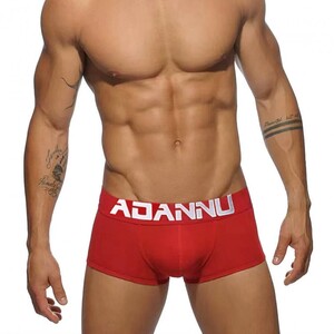 Фото - Однотонные трусы хипсы от бренда Adannu красного цвета - Men box