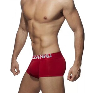 Фото - Однотонные трусы хипсы от бренда Adannu красного цвета - Men box