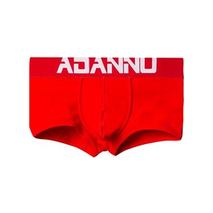 Фото - Однотонные трусы хипсы от бренда Adannu красного цвета - Men box