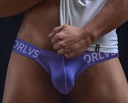 Фото - Чоловічі труси танга від бренду ORLVS лавандового кольору - Men box
