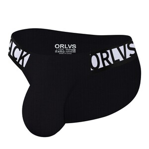 Фото - Трусы танга для мужчин от бренда ORLVS черного цвета - Men box