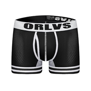 Фото - Мужские трусы боксеры от бренда ORLVS черного цвета - Men box