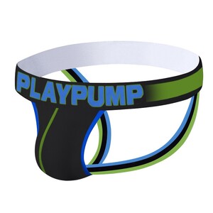 Фото - Джоки от бренда Pump черного цвета с зелеными вставками - Men box