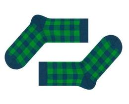 Фото - Синие мужские носки в зеленую клетку ТМ SOX - Men box