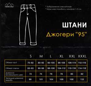 Фото - Штани спортивні Pobedov "95" бавовняні стального кольору - Men box